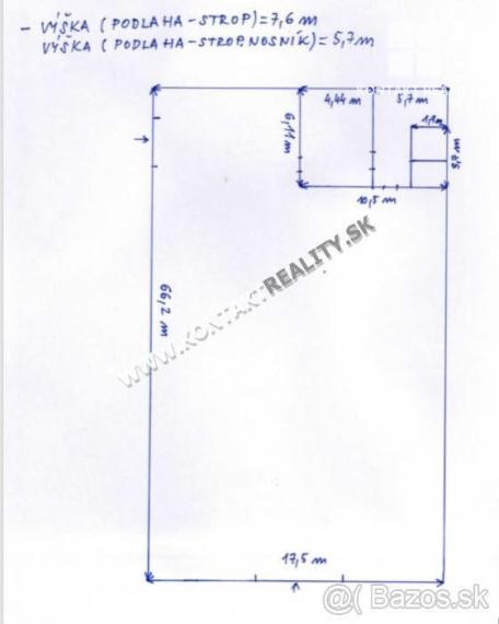 Skladový pr. s rampou 1152 m2, Textilná, Nad Jazerom
