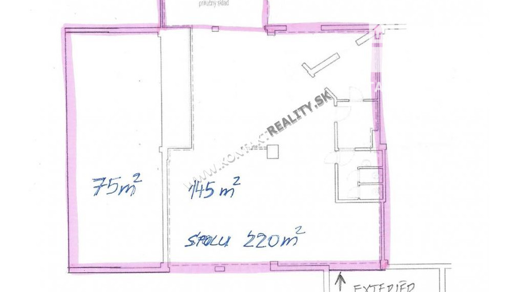 Prízemný obchodný priestor 220 m2 Staré mesto, Alvinczyho