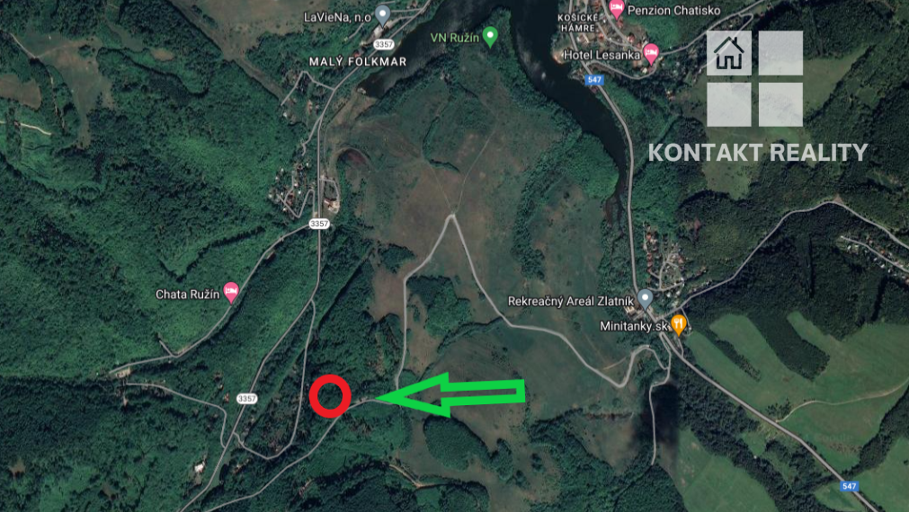 Chata / pozemok v lese, lokalita Košická Belá - Ružín smer Opátka